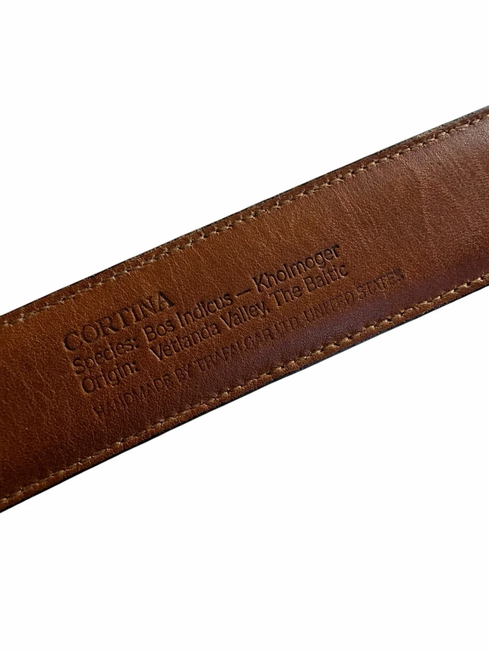 Vintage Trafalgar for Corinna Cognac Brown Leather Unisex Belt Timeless Classic